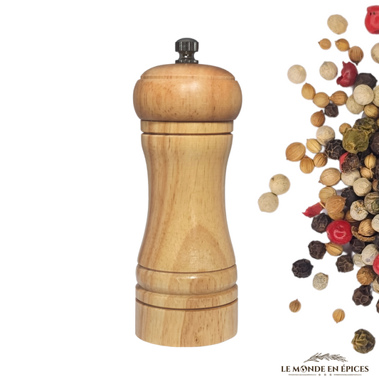 Moulin à poivre en bois 14 cm | Céramique, manuel