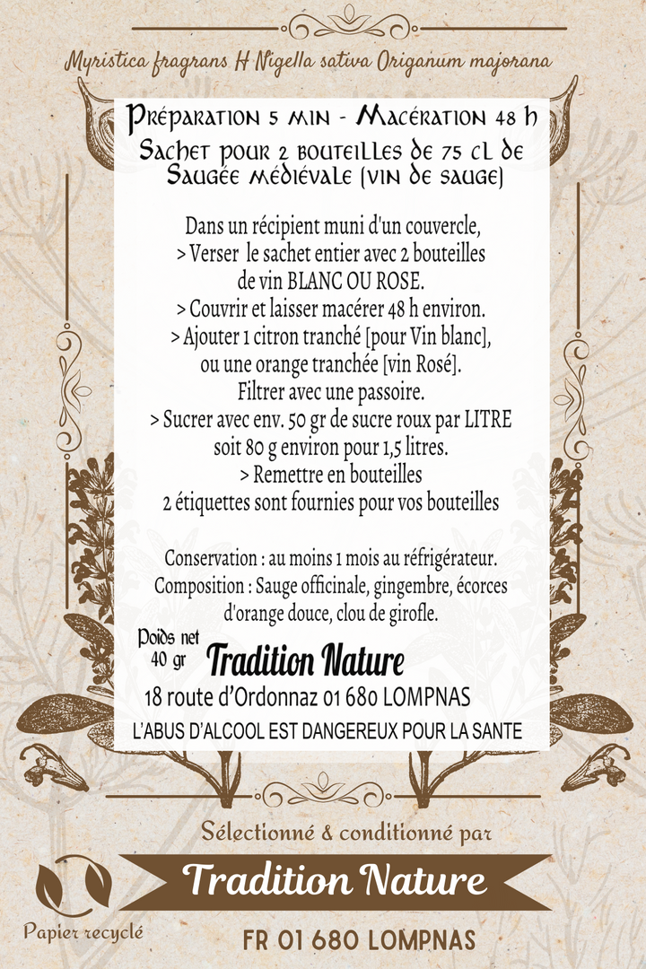 SALCHICHA DULCE MEDIEVAL | BOLSA PARA 2 BOTELLAS DE VINO SALVIA