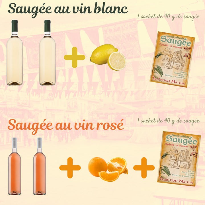 SALCHICHA DULCE MEDIEVAL | BOLSA PARA 2 BOTELLAS DE VINO SALVIA