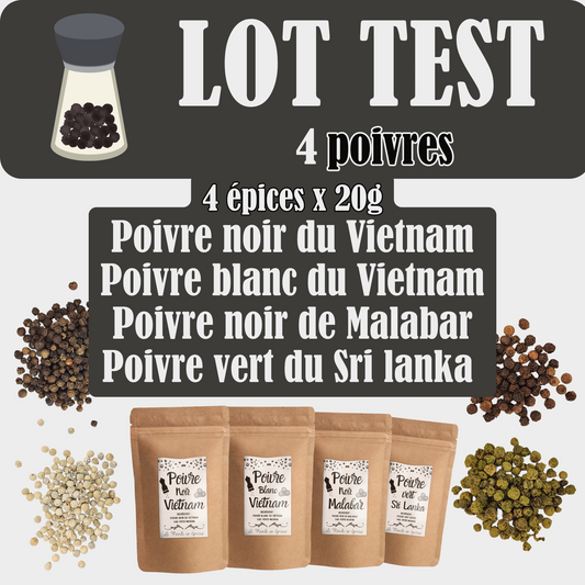 Lot de 4 poivres
