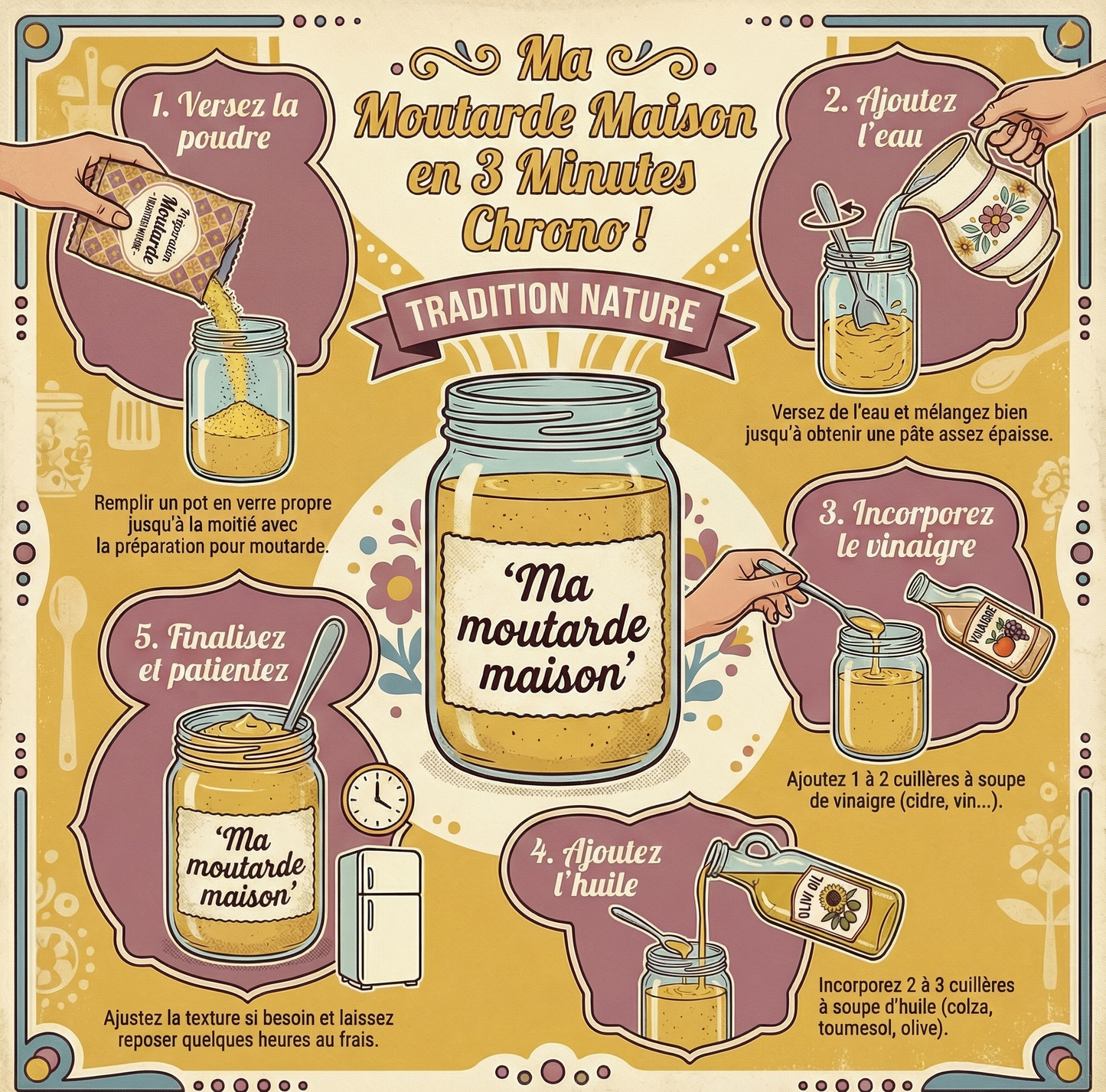 Moutarde douce au sésame | Préparation facile pour moutarde maison