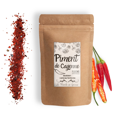 Zerkleinerte Cayennepfefferflocken