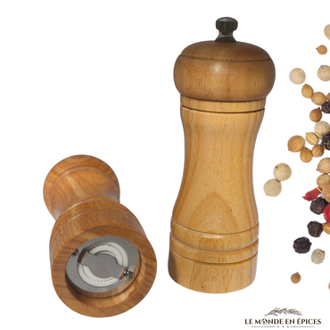 Moulin à poivre en bois 14 cm | Céramique, manuel