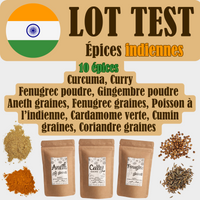 Packung mit 10 indischen Gewürzen – 10 x 10 g