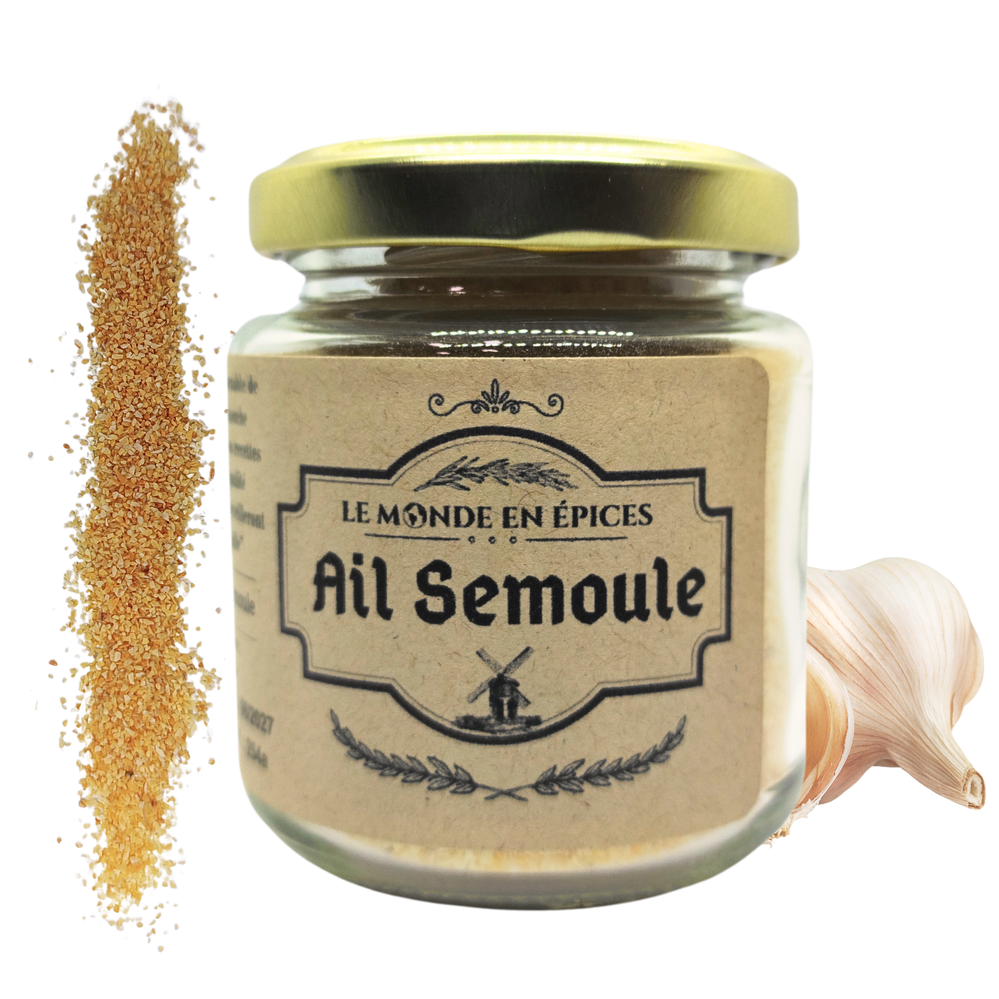 Sémola de ajo 80 g - Tarro de cristal 