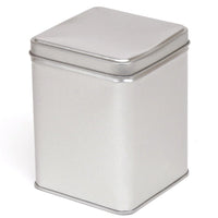 Boîte à épices et tisanes en métal argenté