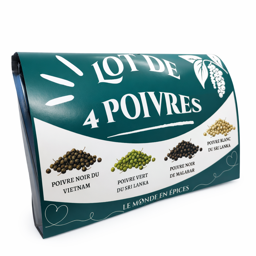 Lot de 4 poivres