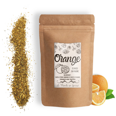 Orange douce écorces en poudre
