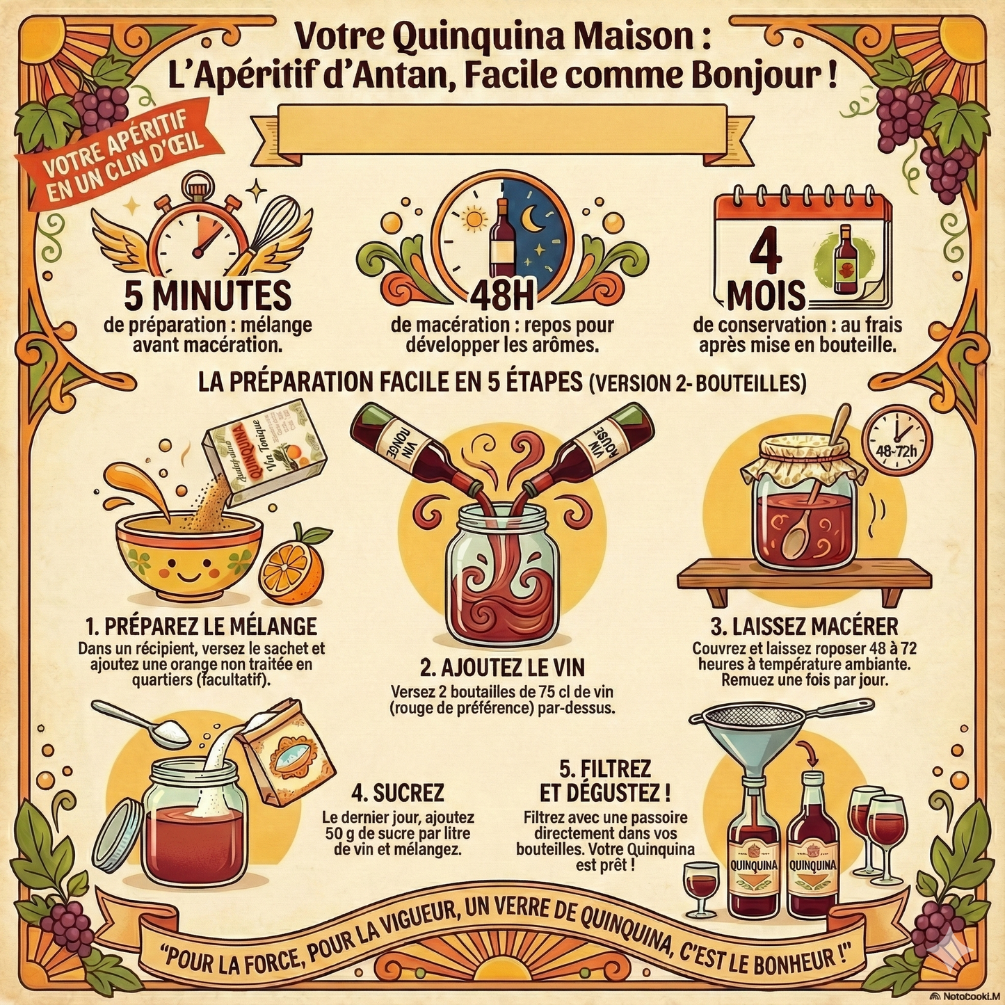 QUINQUINA SACHET POUR APÉRITIF MAISON