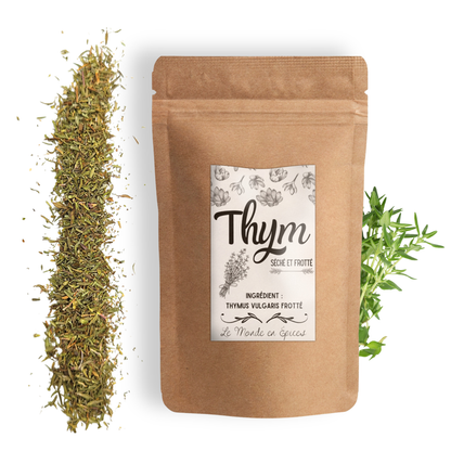 Tomillo seco y frotado 