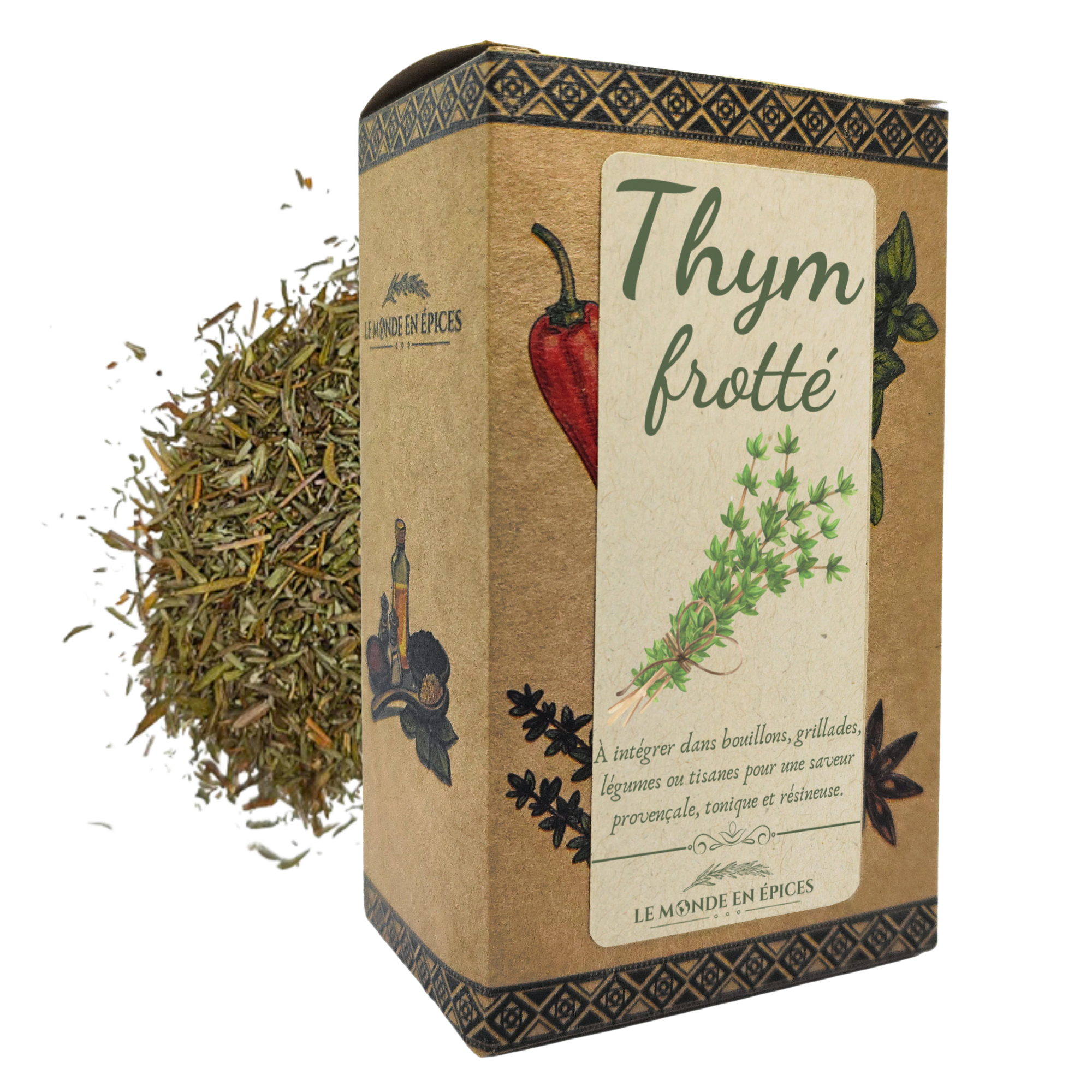 Thym séché et frotté