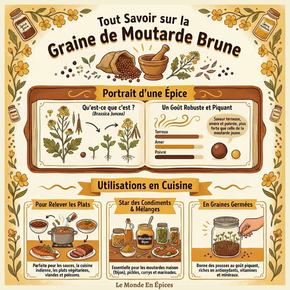 Moutarde brune graines